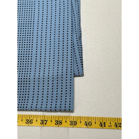 Grayson Dress Womens Medium Blue Stripe Dots Shift V-Neck Office Work‎ Travel - Picture 10 of 10